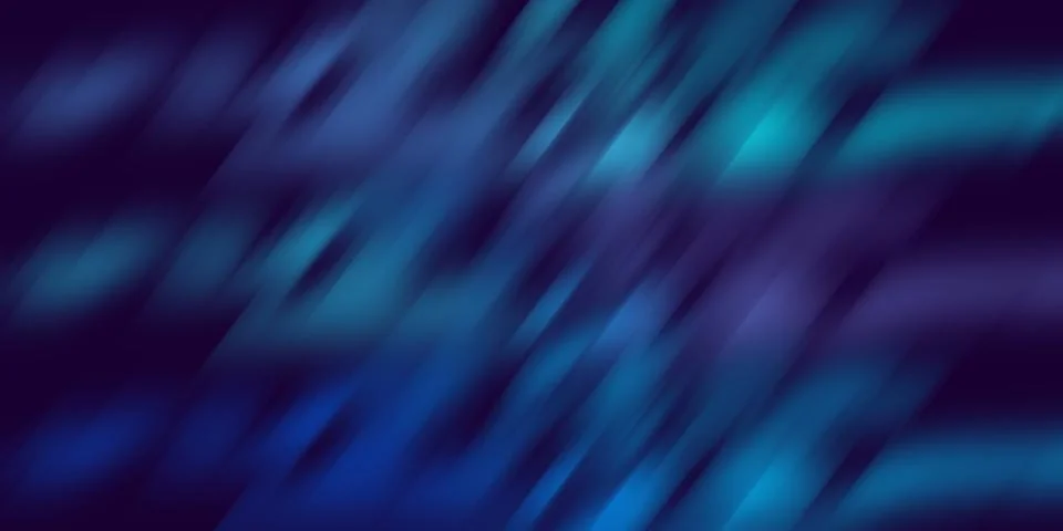 Dark Abstract Tech Background with Blue and Cyan Motion Blur Lines Illustrazione stock