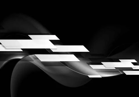 Dark abstract tech wavy background Dark abstract tech wavy background. Geo... Foto stock