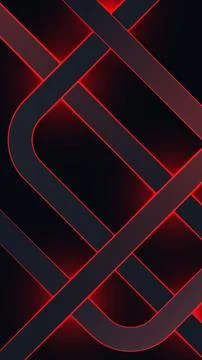 Dark abstract technology vector background with red neon glow intricate lat.. Stock Illustration