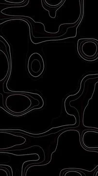 Dark abstract topographic background with red and white contour lines. Idea.. 库存插图