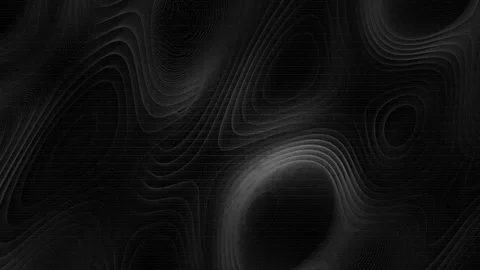 Dark abstract topographic contour lines moving on black background Stock Footage 336776036