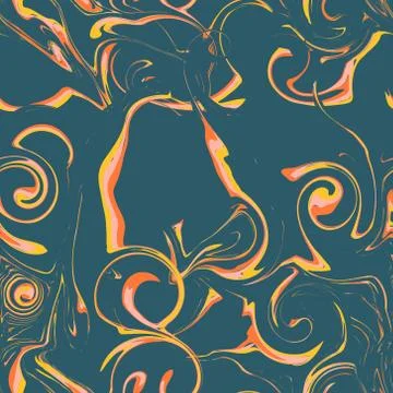 Dark abstract trendy background with marbling swirl. Stock Illustration