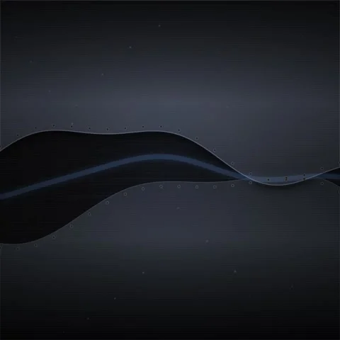 Dark Abstract Wave with Blue Line and Dots on Textured Background Stock Footage 346284291