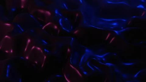 Dark Abstract wave surface of moving pixel 3d illustration Stock Illustration