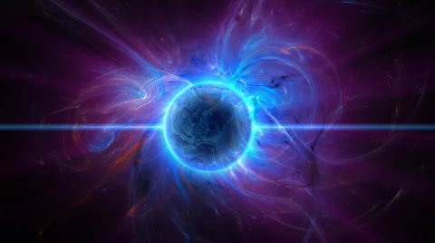 Dark active planet in deep space Vídeo Stock 377657