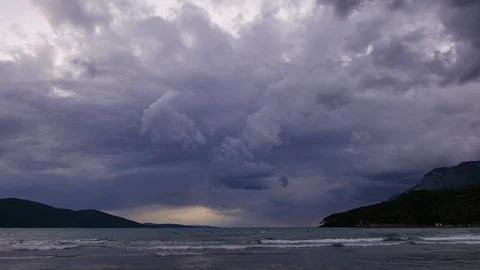 Dark Aegean Sunset in Autumn Stock Footage 84843014