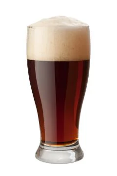 Dark ale isolated with clipping path Stock Photos