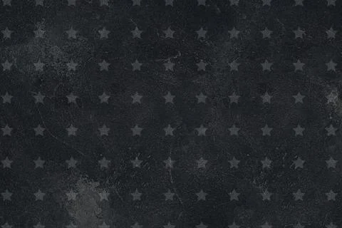 Dark American Flag Star Pattern Texture on Grunge Black Gradient Background Foto stock