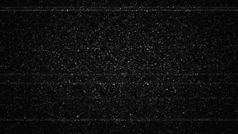 Dark Analog TV Static Noise Overlay with VHS Signal Interference Stock-Footage 343775172