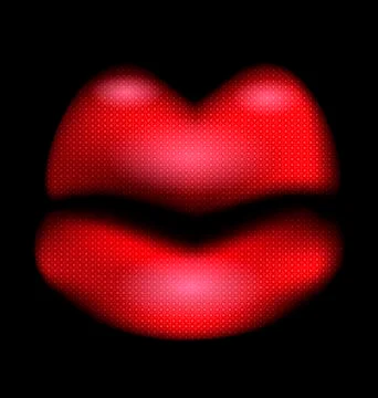 Dark and abstract red lips Stock Illustration