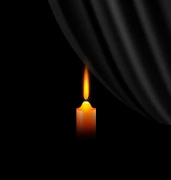 Dark and candle Stock Illustration