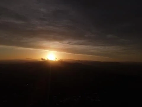 Dark And Cloudy Sunset Stock Photos