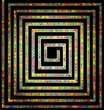 Dark and colored spiral Stock Illustration