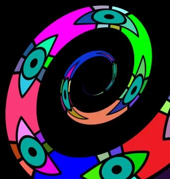 Dark and colored spiral Stock Illustration