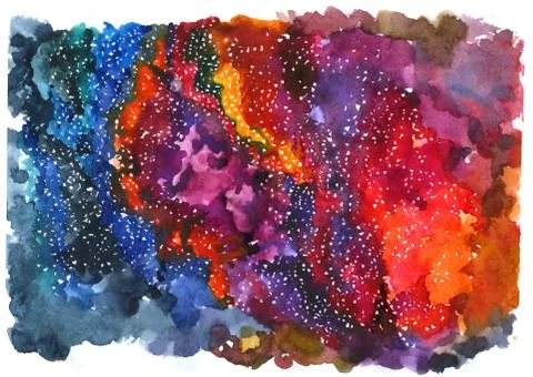 Dark and deep watercolor pattern Stock Illustration