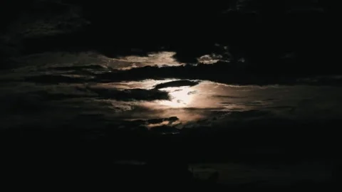Dark and Dramatic moving clouds during Sunset Stock Footage 138258325