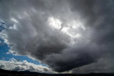 Dark and Dramatic Storm Clouds Area Background Stock-Fotos