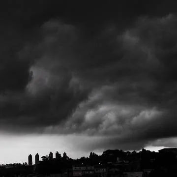 Dark and dramatic storm sky Foto stock