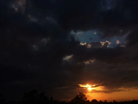 Dark and Dramatic Sunset Timelapse (2160p 29.97) Stock Footage 72823051