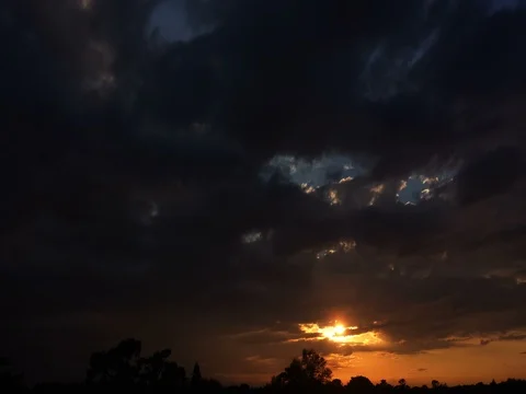 Dark and Dramatic Sunset Timelapse (2160p 23.976) Stock Footage 72823053