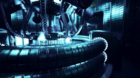 Dark and empty electricity laboratory 스톡 동영상 238458614