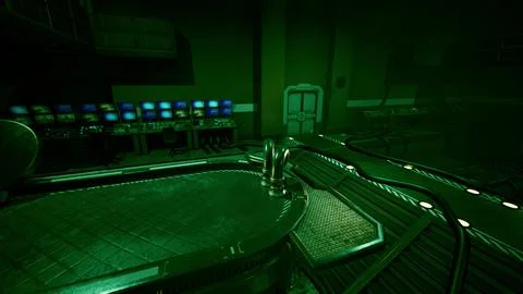 Dark and empty electricity laboratory イラスト素材