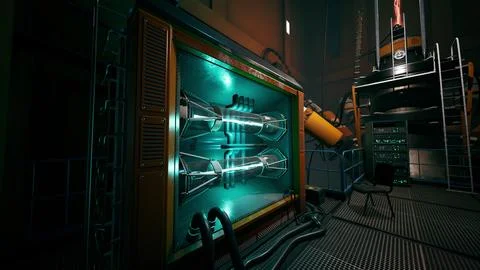 Dark and empty electricity laboratory Stock Illustration