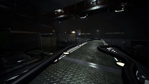 Dark and empty electricity laboratory 스톡 일러스트