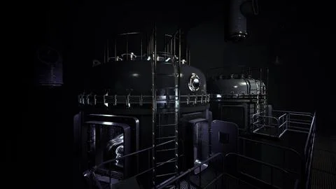 Dark and empty electricity laboratory Stock Illustration