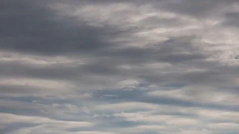 Dark and foreboding time-lapse of heavy gray clouds moving across somber sky 스톡 동영상 310594502