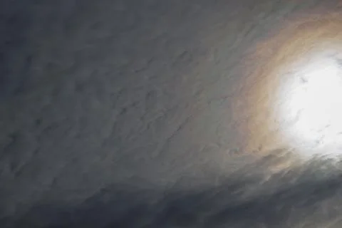 Dark and grey clouds form in the sky Stock-Fotos