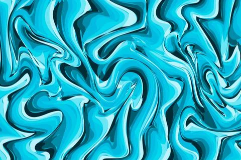 Dark and light blue mixed marble texture background. Liquid effect backdrop.  Stock Illustration