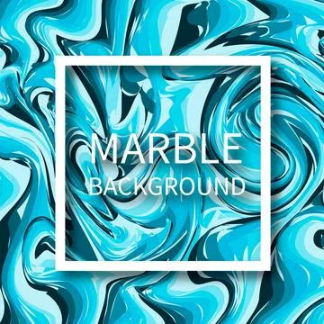 Dark and light blue mixed marble texture background. Liquid effect backdrop.  Stock Illustration