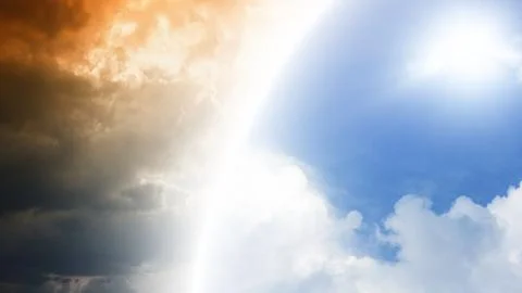 Dark and light sky Stock Illustration