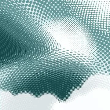 Dark and light turquoise halftone background, eps format. Stock Illustration