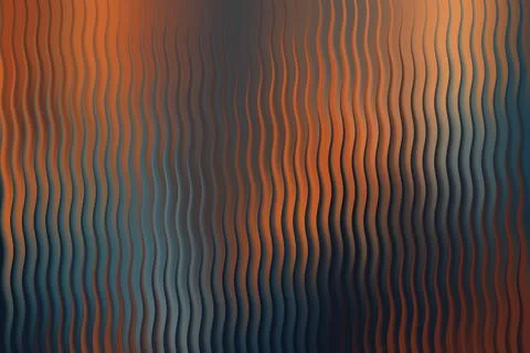 Dark and orange wavy vertical lines abstract background Stock Illustration