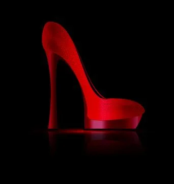 Dark and red shoe Stock Illustration