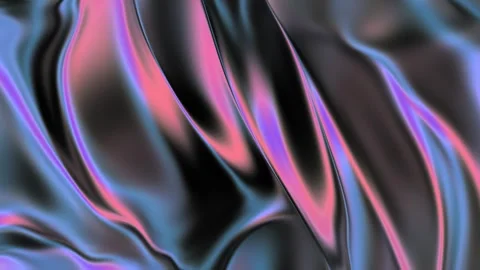 Dark and shimmering liquid textures. Flowing neon colors on black. Stock Footage 313468278