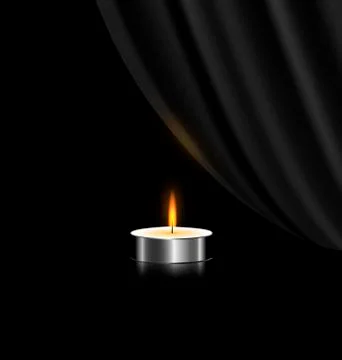 Dark and small candle Stock Illustration