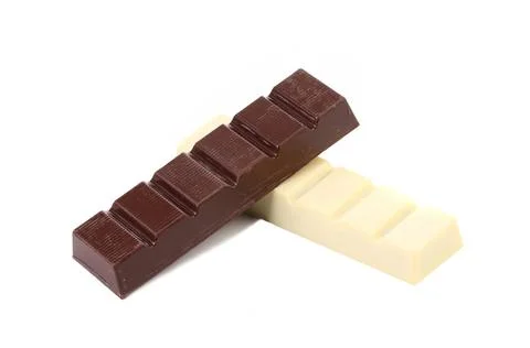  Dark and white bars of chocolate. Dark and white bars of chocolate. White... Stock Photos