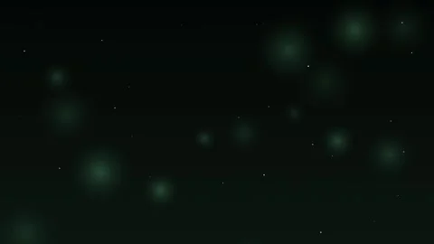 Dark animated background with glowing green particles floating gently in st.. Видео 341960132