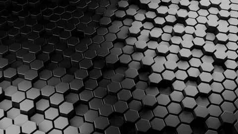 Dark animated background, hexagonal mosaic concept Video stock 165850169
