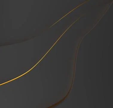 Dark anthracite background with golden lines Stock Illustration