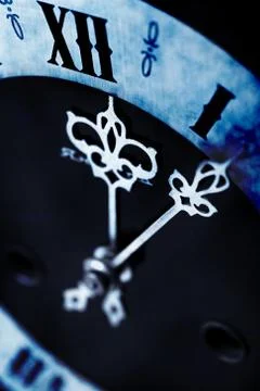 Dark antique clock Stock Photos