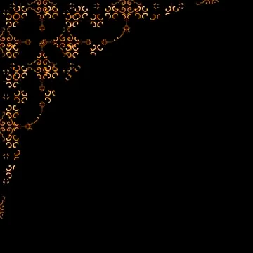 Dark Arabic Ornate Background With Round Decorated Borders Illustrazione stock