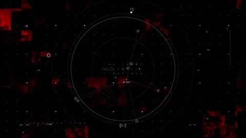 Dark artificial 3d background with glitch data information hud design elements. Stock Footage 134458323