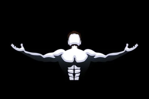 Dark athlete Stock Illustration