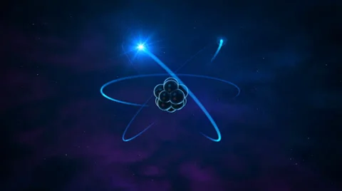 Dark Atom Animation - nucleus with elect... | Stock Video | Pond5