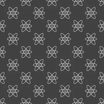 Dark atom vector seamless pattern Stock Illustration