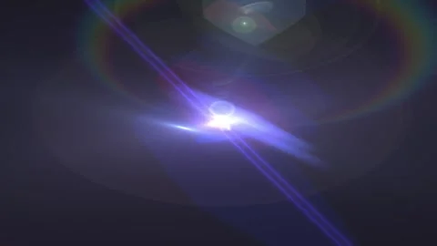 Dark backdrop features intense purple-blue light bursts 動画素材 340528513